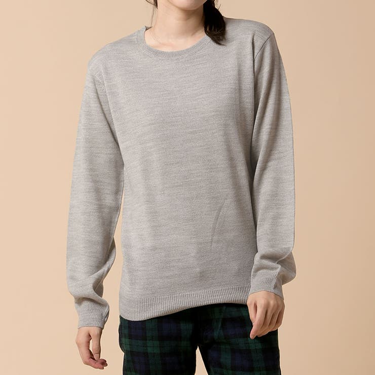 杢グレー | クルーネックセーター メンズ クルーネック | ENJOUEMEN