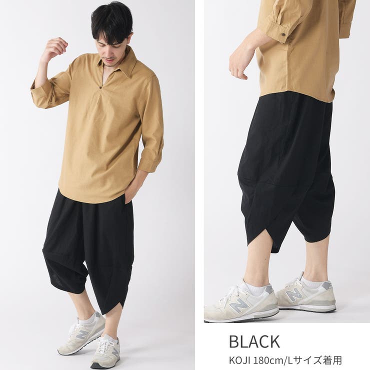 DT♪ 1LALLO リネンクロップドパンツ 関税込 楽天市場】クロップドパンツ メンズ リラコ クロップド 7分丈