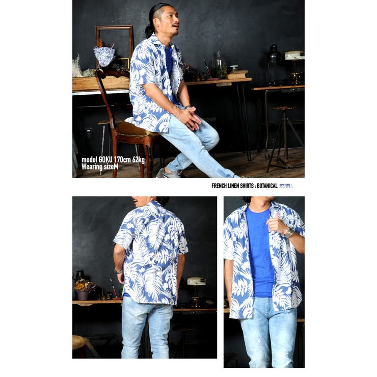 [RHUDE] リネン 半袖シャツ リネンリンクルレギュラー半袖シャツ | 【公式】SPU スプ公式