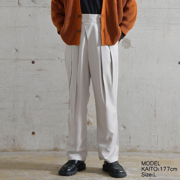 【OFTAS】ウエストデザインタックパンツ メンズ 変形タックパンツ | ENJOUEMEN | 詳細画像3 