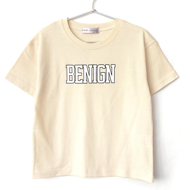 B.ベージュ | ＼プリント半袖Tシャツ 子供服 女の子 | ever closet
