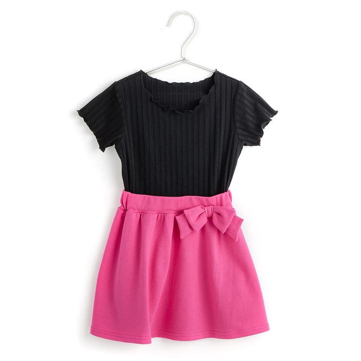 ブラック×ピンク | ＼ドッキングワンピース キッズ 女の子 | ever closet