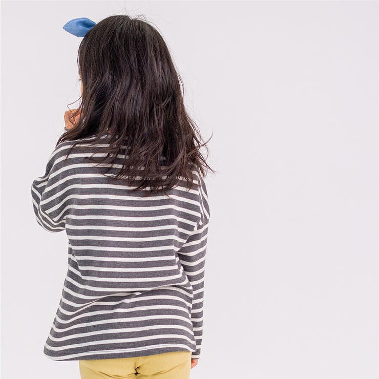 ボーダー長袖Tシャツ 子供服 女の子[品番：MRHK0000083]｜ever closet