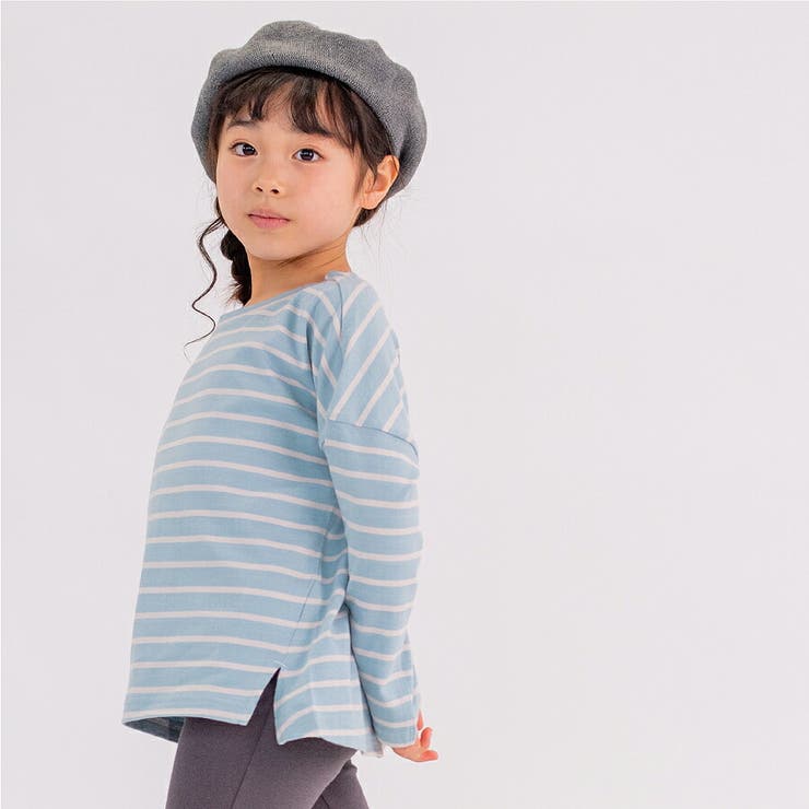 ボーダー長袖Tシャツ 子供服 女の子[品番：MRHK0000083]｜ever closet