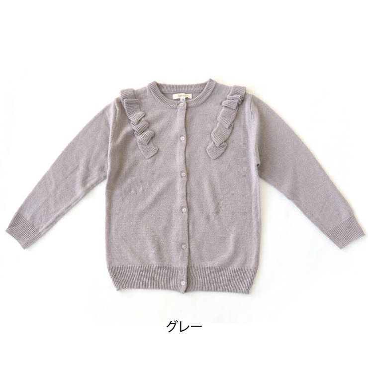 肩フリルニットカーディガン キッズ キッズトップス 品番 Mrhk Ever Closet エバークローゼット のキッズファッション通販 Shoplist ショップリスト
