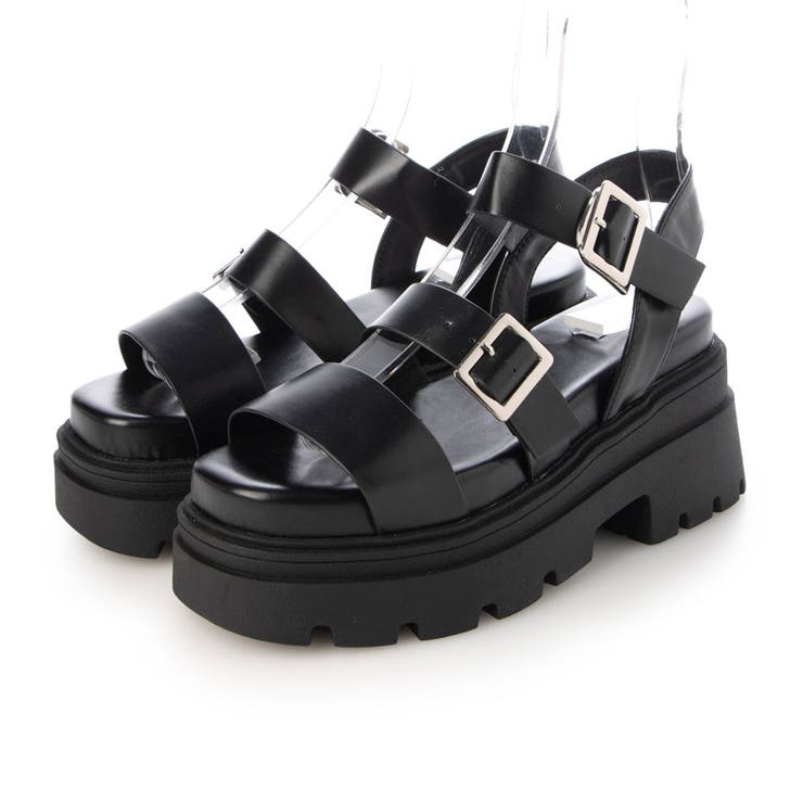 BL(ブラック) | 厚底ベルトサンダル | EVOL