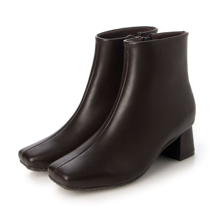 DBR(ダークブラウン) | ソフトスクエアショートブーツ | EVOL