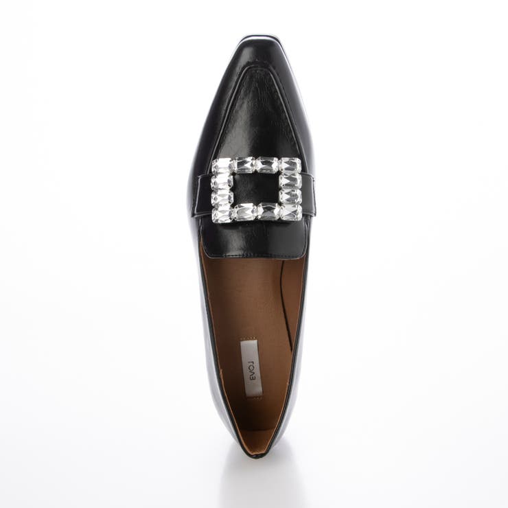 【軽量・晴雨兼用】晴雨兼用ソフトビジューバックルローファー | EVOL | 詳細画像3 