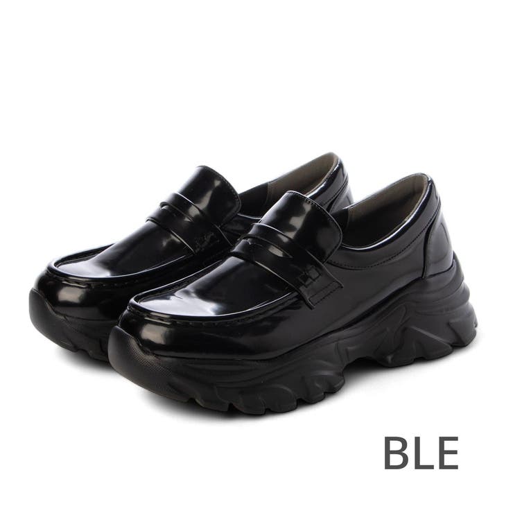 BLE(ブラックエナメル) | 【S-LLサイズ展開・軽量】スニーカーソールローファー | EVOL