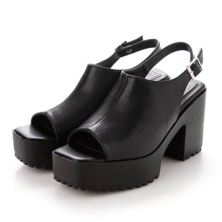 9.5cmバックストラップサンダル[品番：EVOW0001016]｜EVOL