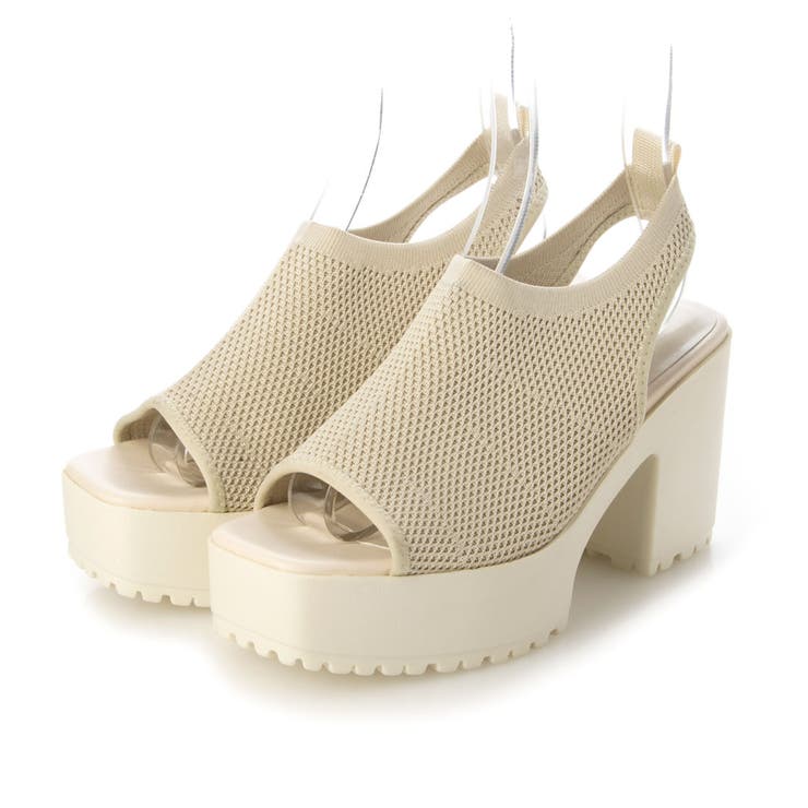 IV(アイボリー) | ニット厚底サンダル | EVOL