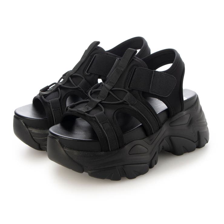 BL(ブラック) | ボリュームソールサンダル | EVOL