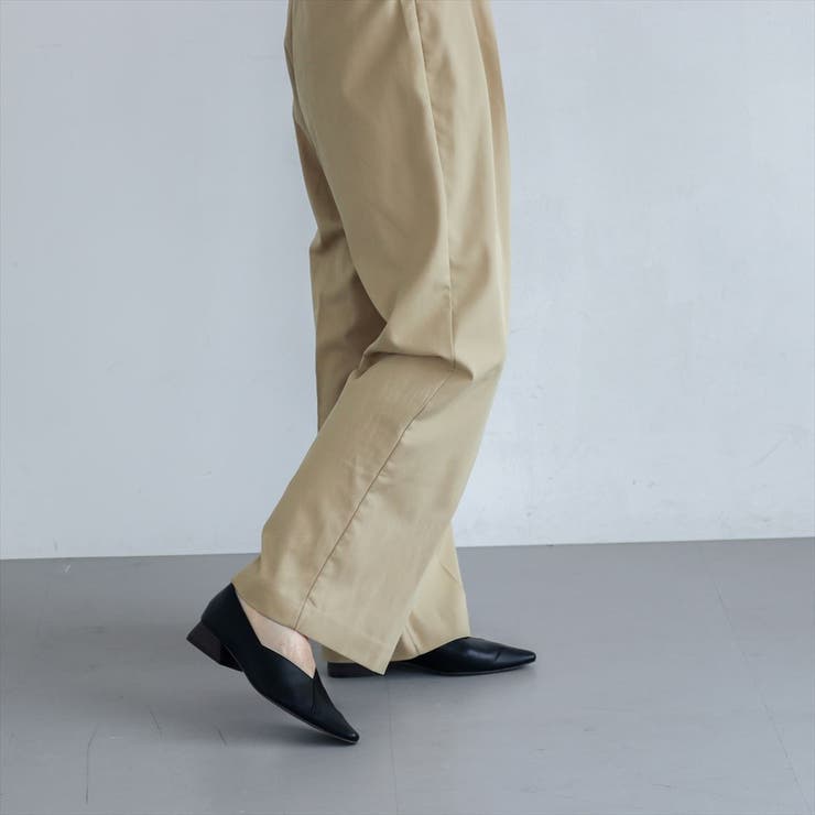 Vカットポインテッドスタックヒールパンプス | EVOL | 詳細画像9 