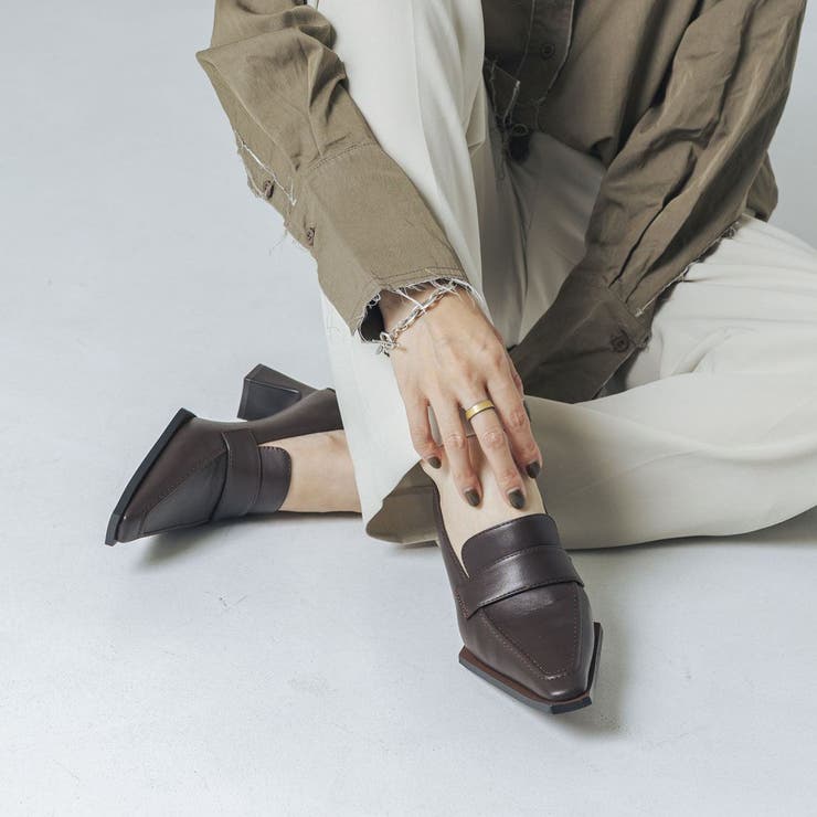 【クッション入り】6cmヒールスクエアローファー | EVOL | 詳細画像11 