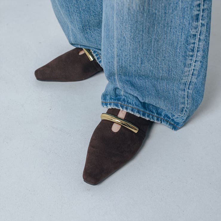 【軽量・柔らかい】ゴールドモチーフスクエアパンプス | EVOL | 詳細画像14 