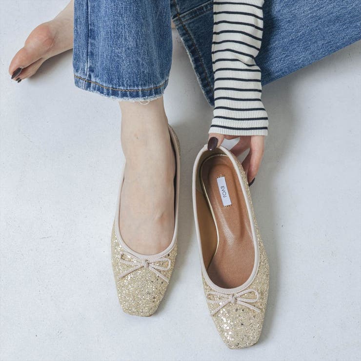 【軽量・柔らかい】グリッターフラットバレエ | EVOL | 詳細画像14 