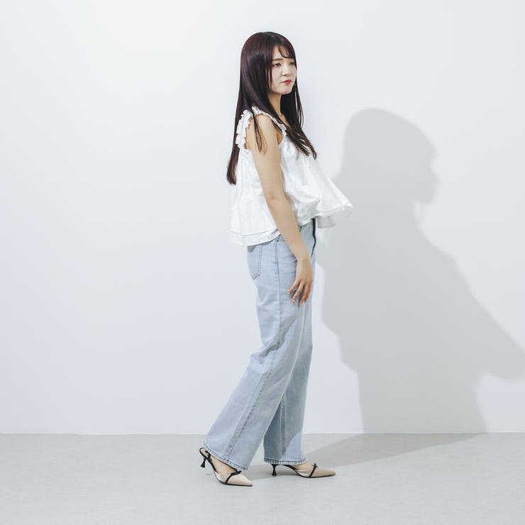 【ふかふか・クッション入り】ポインテッド5.5cmリボンストラップパンプス | EVOL | 詳細画像8 