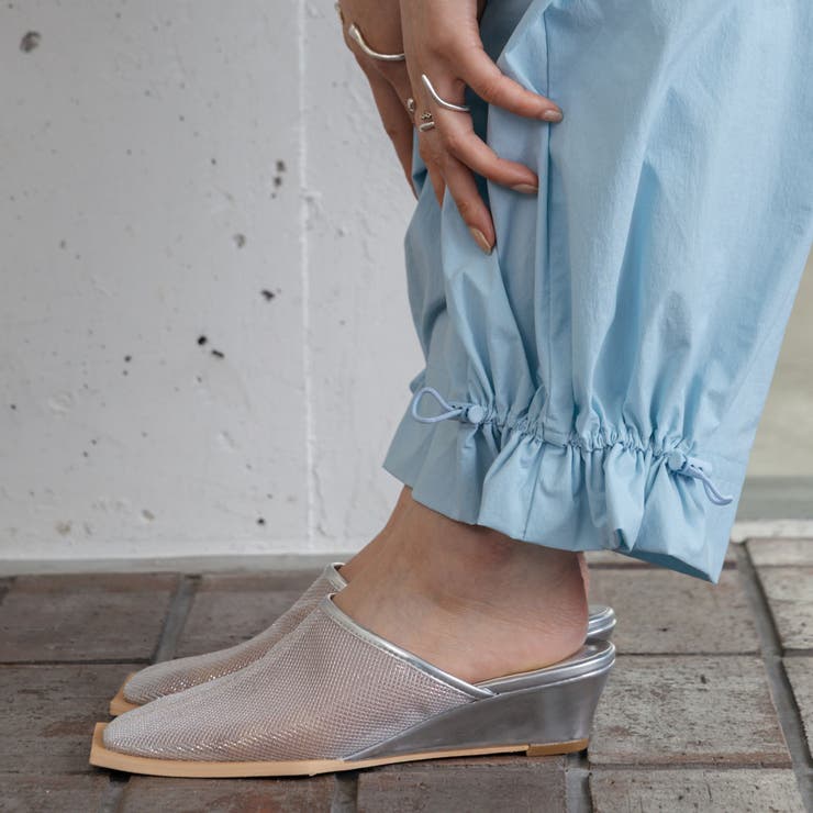 【S-LLサイズ展開・ふかふか】スクエアチュール4.5cmウエッジミュール | EVOL | 詳細画像9 