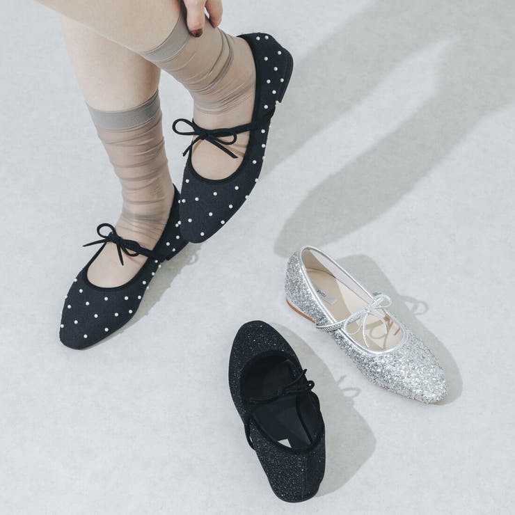 【ふかふか・クッション入り】ラウンドリボンメリージェーンフラットパンプス | EVOL | 詳細画像2 