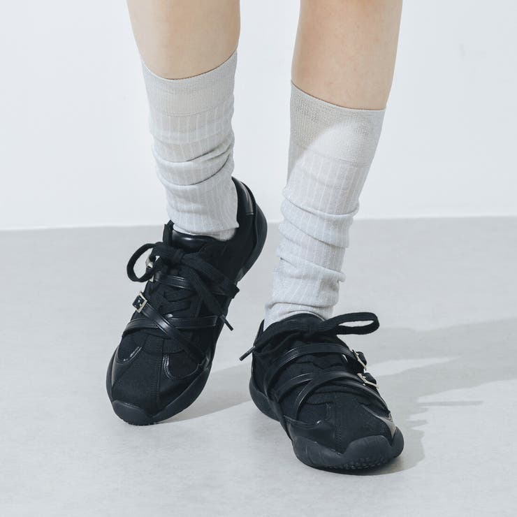 【S-LLサイズ展開・クッション入り】クロスベルトストラップスニーカー | EVOL | 詳細画像3 