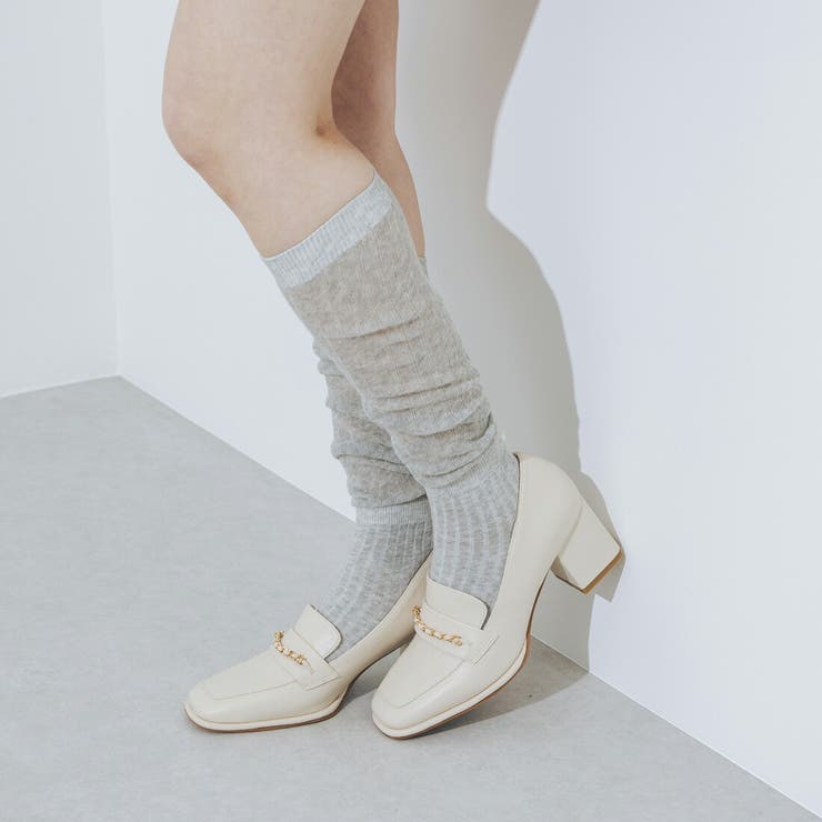 【美脚効果・クッション入り】スクエア6.5cmチェーンローファー | EVOL | 詳細画像5 