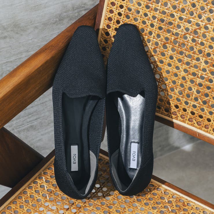 【柔らかい・クッション入り】ソフトニットローファーパンプス | EVOL | 詳細画像12 