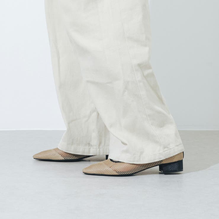 【柔らかい・クッション入り】ポインテッドネットメッシュパンプス | EVOL | 詳細画像7 