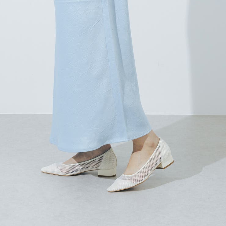【柔らかい・クッション入り】ポインテッドネットメッシュパンプス | EVOL | 詳細画像3 