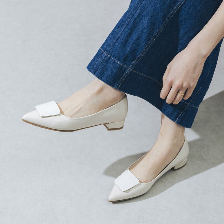 【晴雨兼用・ふかふか】晴雨兼用スクエアバックルパンプス | EVOL | 詳細画像10 