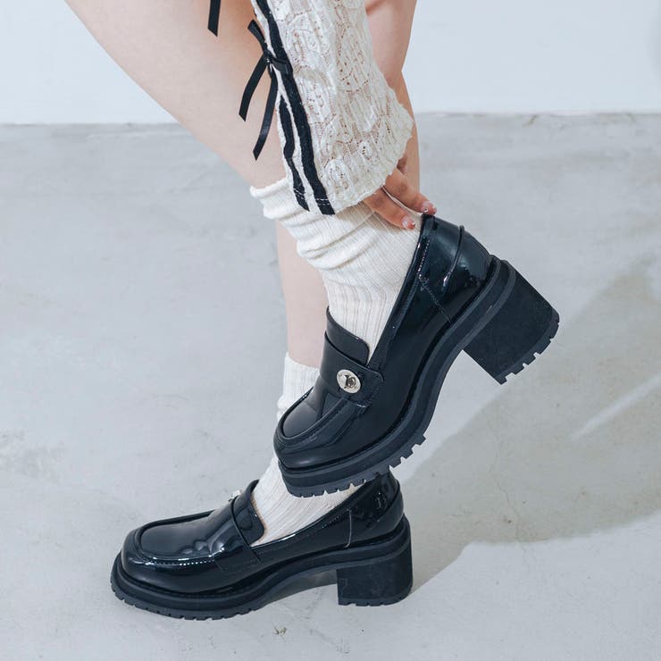 【柔らかい・クッション入り】6cmバックルローファー | EVOL | 詳細画像1 