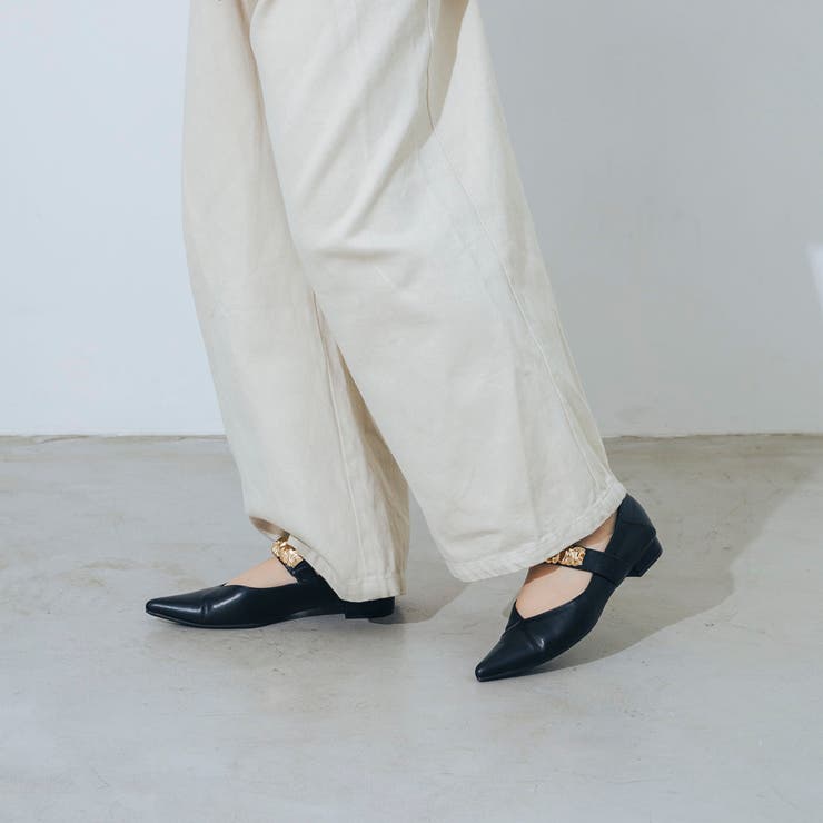 【柔らかい・クッション入り】メタルモチーフポインテッドメリージェーンパンプス | EVOL | 詳細画像6 