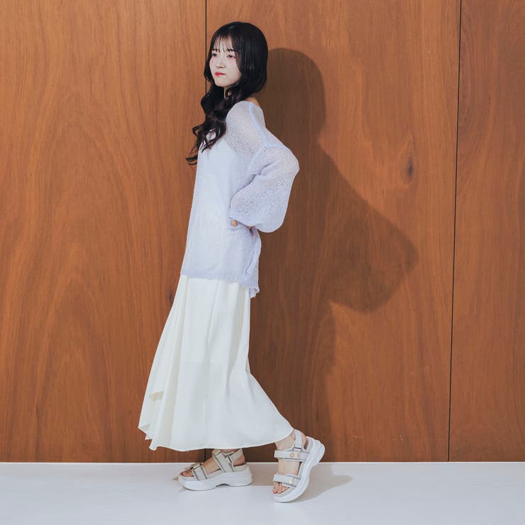 【XS-LLサイズ展開・軽量】ロゴモチーフ厚底ベルトサンダル | EVOL | 詳細画像7 