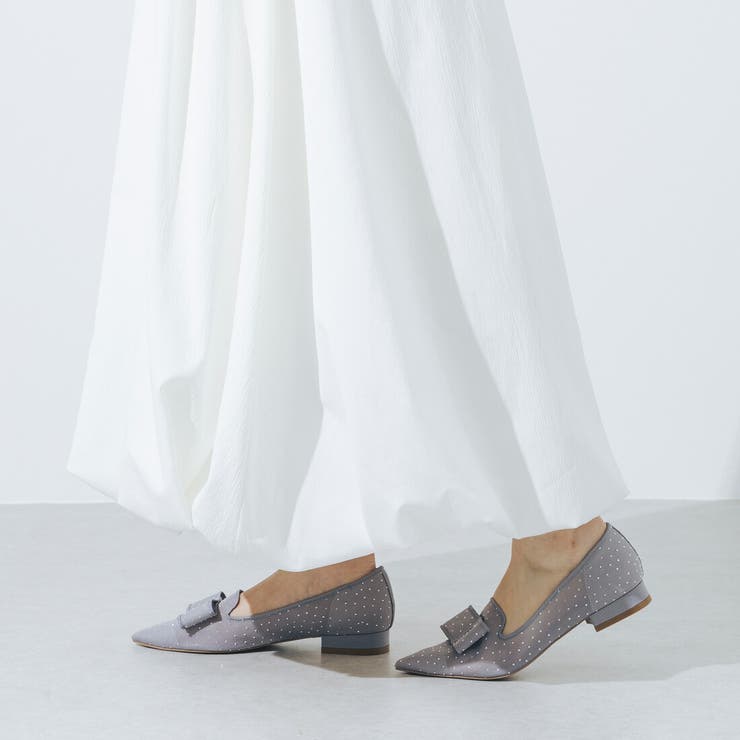 【柔らかい・クッション入り】チュールリボンモチーフパンプス | EVOL | 詳細画像3 