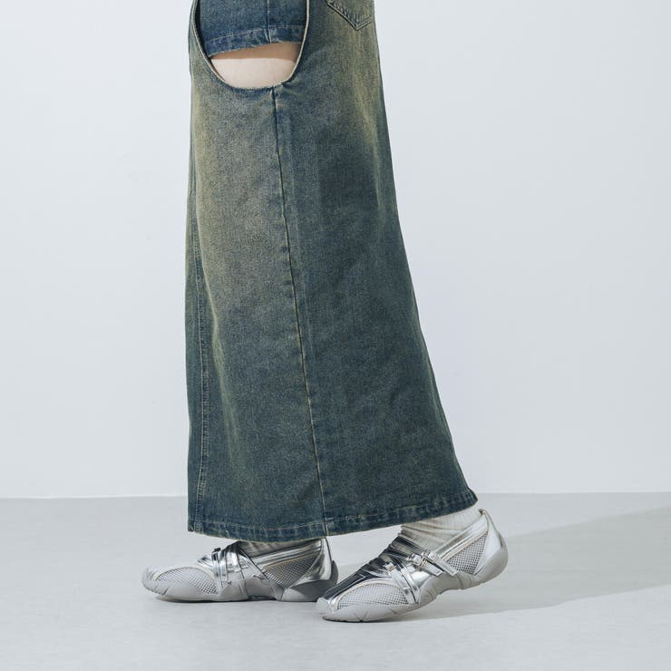 【S-LLサイズ展開・クッション入り】クロスメッシュメリージェーンスニーカー | EVOL | 詳細画像8 