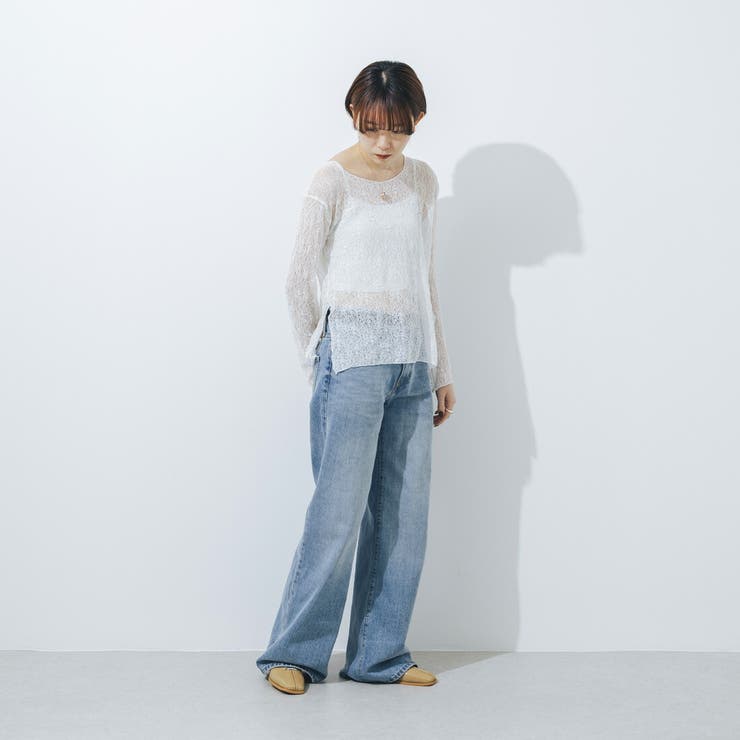 【柔らかい・22.0-25.0cm展開】スクエアメタルフラットパンプス | EVOL | 詳細画像13 