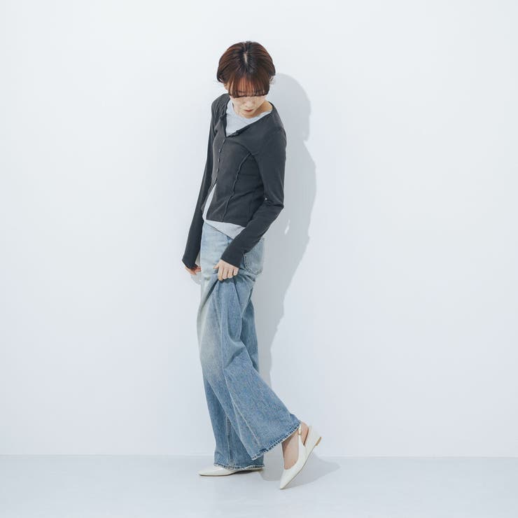 【軽量・クッション入り】ソフトスクエアバックストラップウエッジパンプス | EVOL | 詳細画像7 