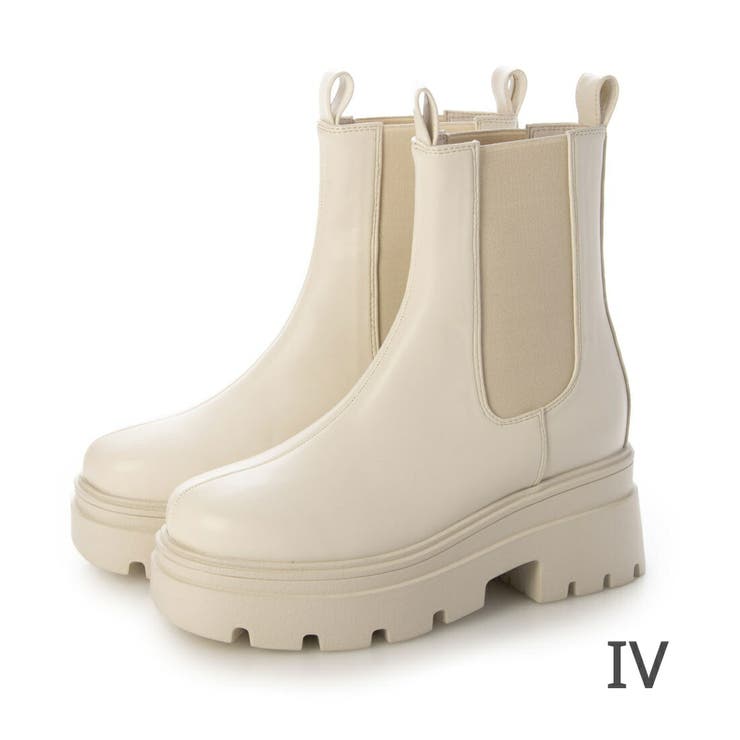 IV(アイボリー) | 2段ソール厚底サイドゴアブーツ | EVOL
