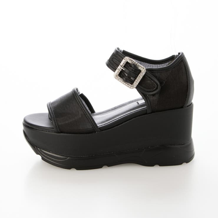 【XS-LLサイズ展開・厚底】ビジューベルトサンダル | EVOL | 詳細画像1 