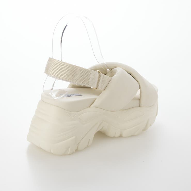 【XS-LLサイズ展開・柔らかい】パデット厚底クロスベルトサンダル | EVOL | 詳細画像6 