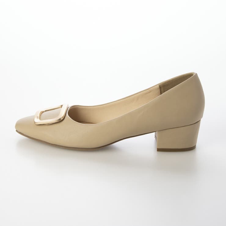 【晴雨兼用・クッション入り】ゴールドバックル4.5cmパンプス | EVOL | 詳細画像6 