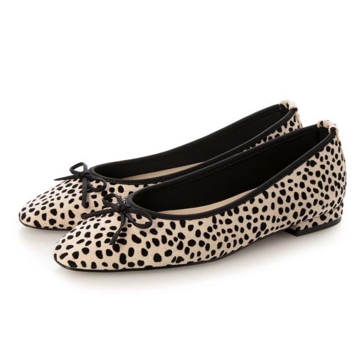 LEO(レオパード) | 【ふかふか・軽量】アーモンドトゥフラットバレエ | EVOL