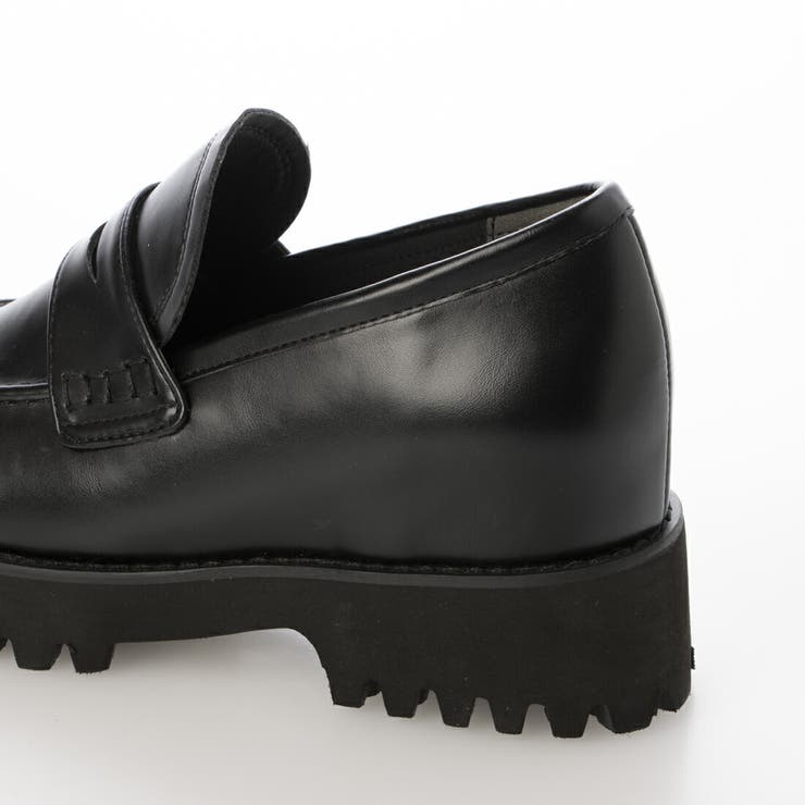 【晴雨兼用・インヒール入り】トラックソールスタイルアップローファー | EVOL | 詳細画像5 