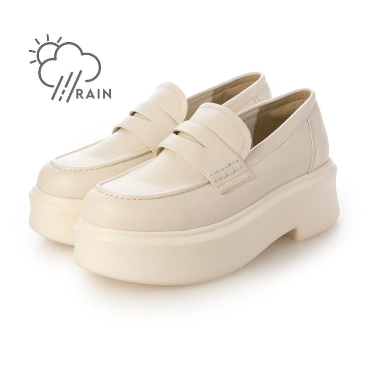 IV(アイボリー) | 【晴雨兼用・軽量】プラットフォームコインローファー | EVOL