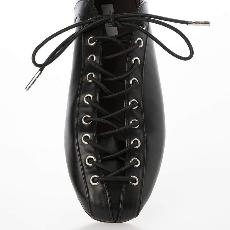 【クッション入り・柔らかい】レースアップフラットパンプス | EVOL | 詳細画像5 