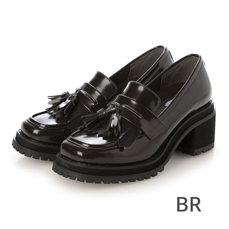 BR(ブラウン) | 【ふかふか・クッション入り】キルトタッセル6.5cmローファー | EVOL