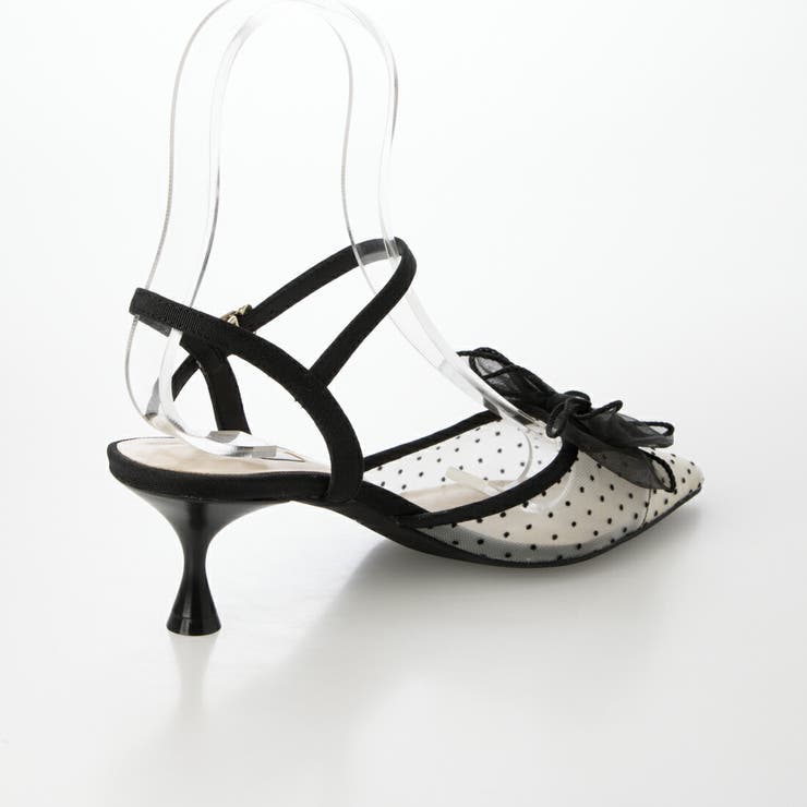 【柔らかい・クッション入り】ポインテッドシアーリボンストラップパンプス | EVOL | 詳細画像11 