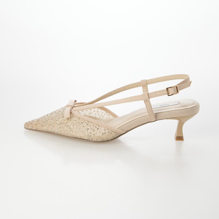 【柔らかい・ふかふか】シアーチュール4.5cmリボンバックバンドパンプス | EVOL | 詳細画像13 