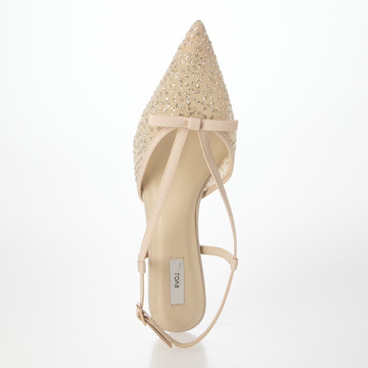 【柔らかい・ふかふか】シアーチュール4.5cmリボンバックバンドパンプス | EVOL | 詳細画像15 