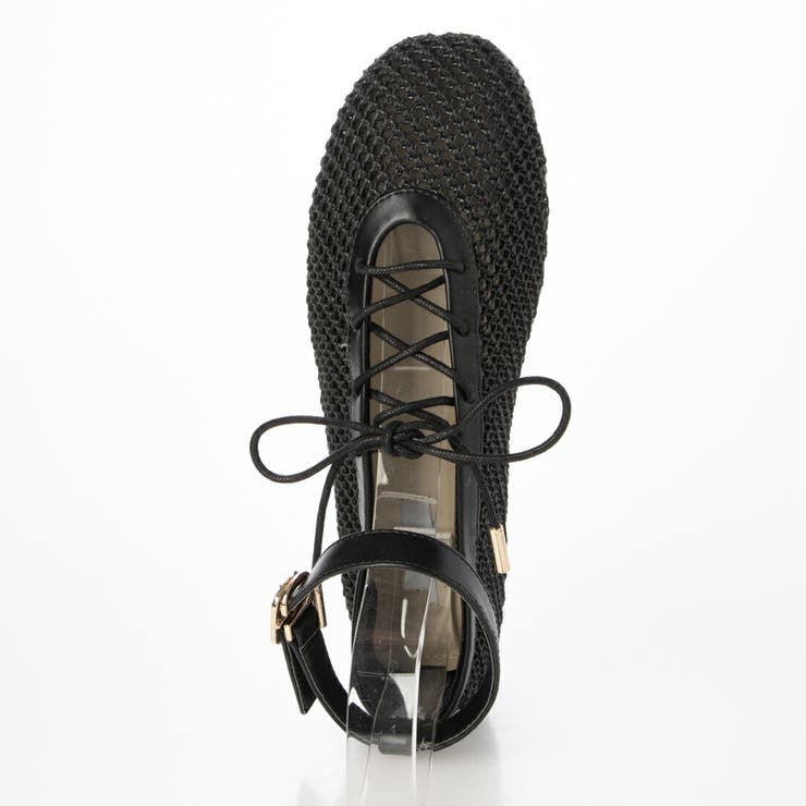 【柔らかい・軽量】レースアップメッシュフラットパンプス | EVOL | 詳細画像6 