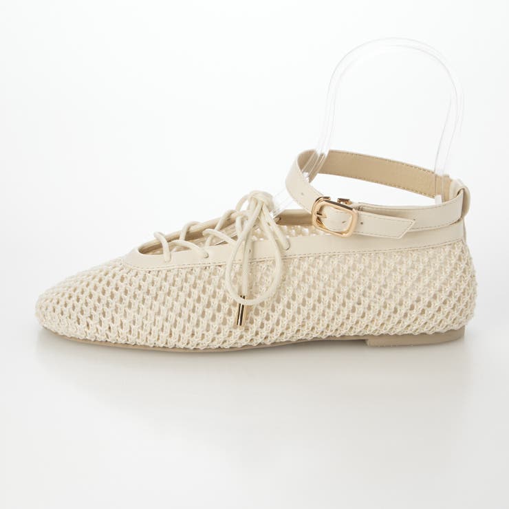 【柔らかい・軽量】レースアップメッシュフラットパンプス | EVOL | 詳細画像8 